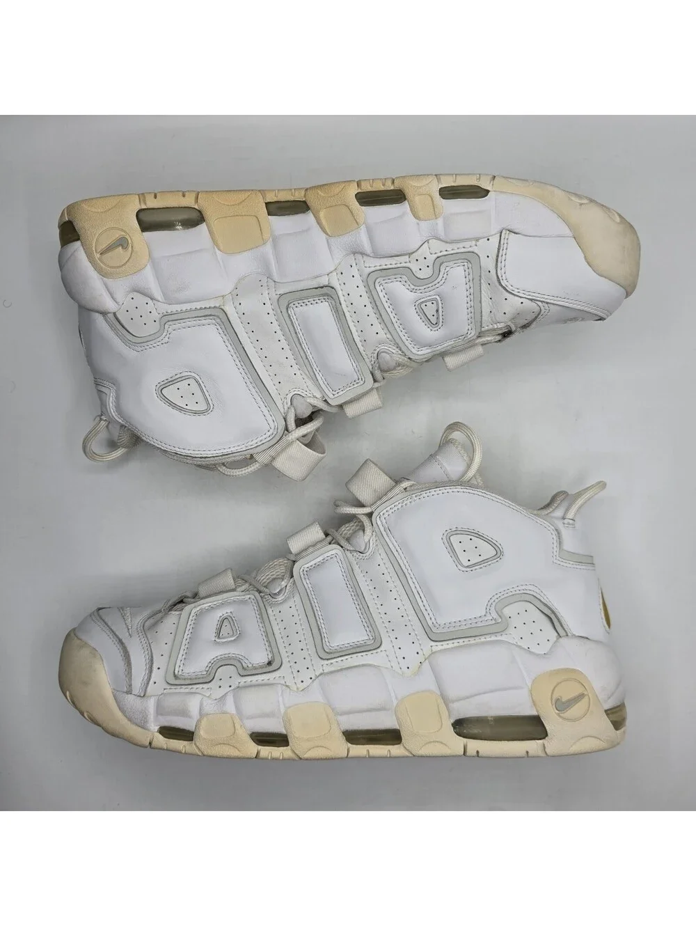 Nike Air More Uptempo 2006 White Metallic Silver Gold 312971-101 Mens Size 11